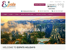 Tablet Screenshot of expatsholidays.com